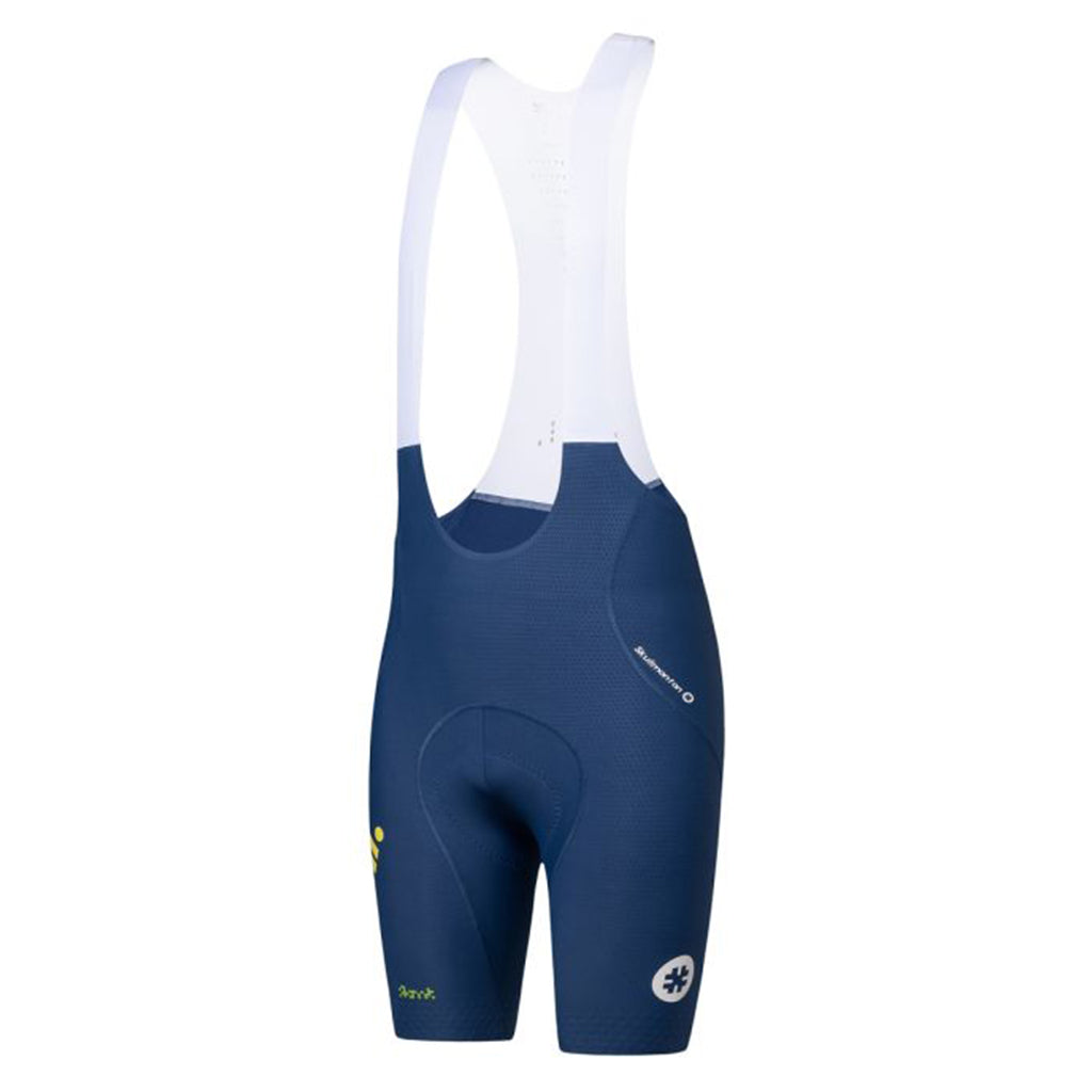 Monton SKMT Flux Block Mens Cycling Bibshorts, Blue - front view