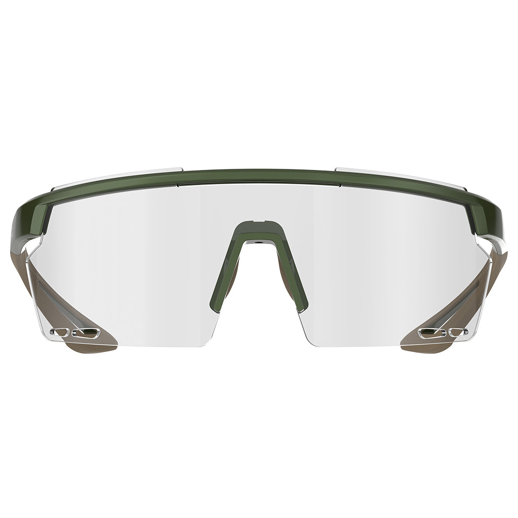 Magicshine Rouler Photochromic Sports Sunglasses (Matt Green/Brown)