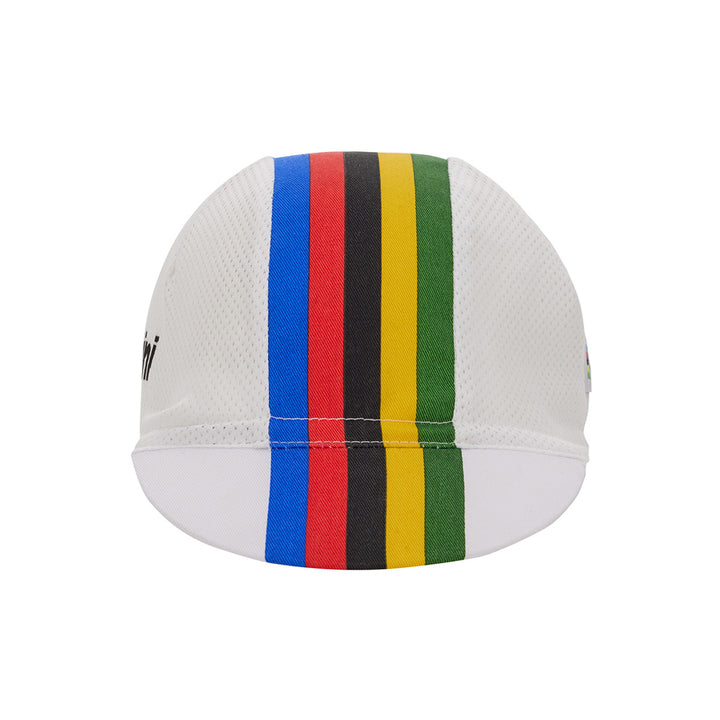 Santini UCI Official World Champion Unisex Cycling Cap (White)