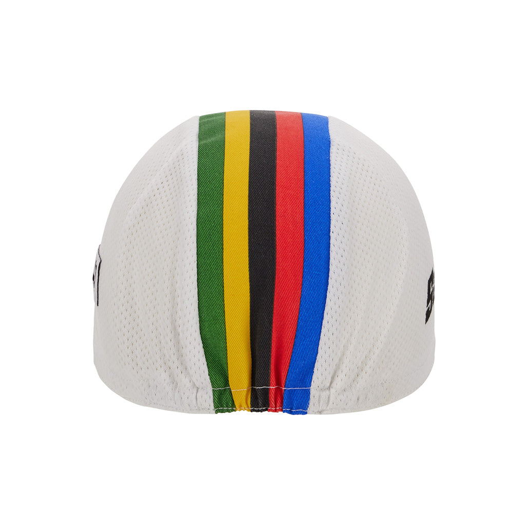 Santini UCI Official World Champion Unisex Cycling Cap (White)