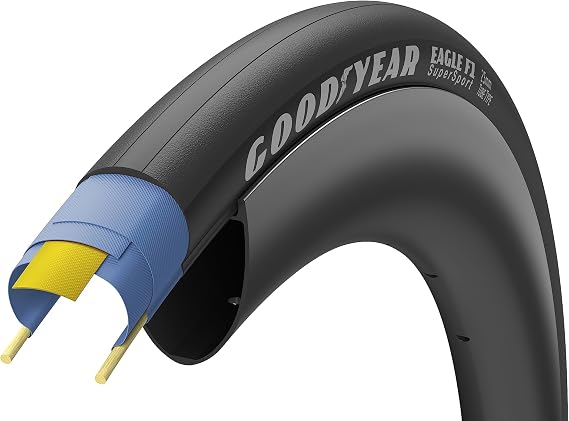 Goodyear Eagle F1 Supersport 700x25c folding road tire with brown sidewall - view 1