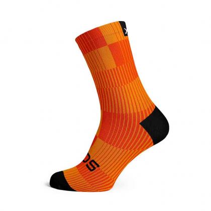 Sox Footwear Slight Orange Minimalist Crew Unisex Multi Sport Socks (Print)