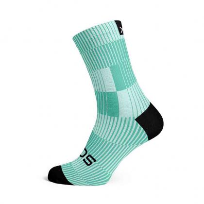 Sox Footwear Slight Turquoise Minimalist Crew Unisex Multi Sport Socks (Print)