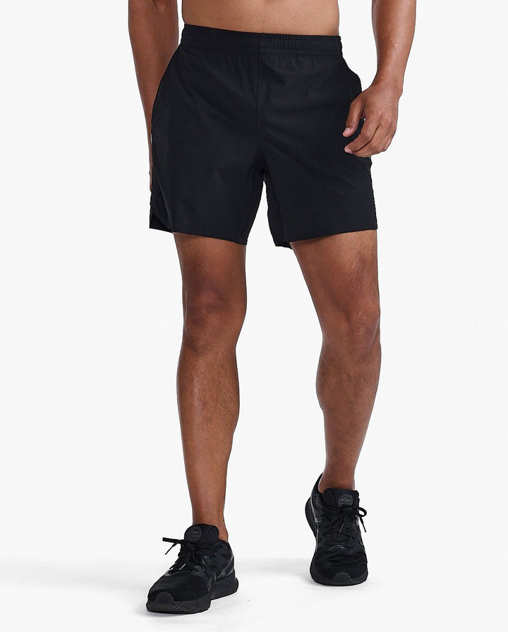 2XU MR6986B Motion 6 Inch Men's Running Shorts (Black/Black)