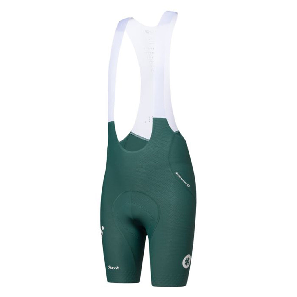 Monton SKMT Flux Block Mens Cycling Bibshorts, Forest - front view