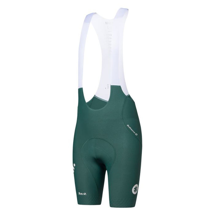 Monton SKMT Flux Block Mens Cycling Bibshorts, Forest - front view