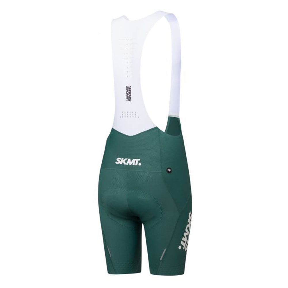 Monton SKMT Flux Block Mens Cycling Bibshorts, Forest - back view