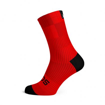 Sox Footwear Slight Red Minimalist Crew Unisex Multi Sport Socks (Print)