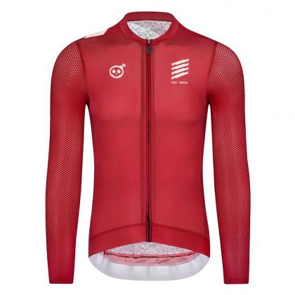 Monton Wednesday Men's Long Sleeve Cycling Jersey (Brick Red)
