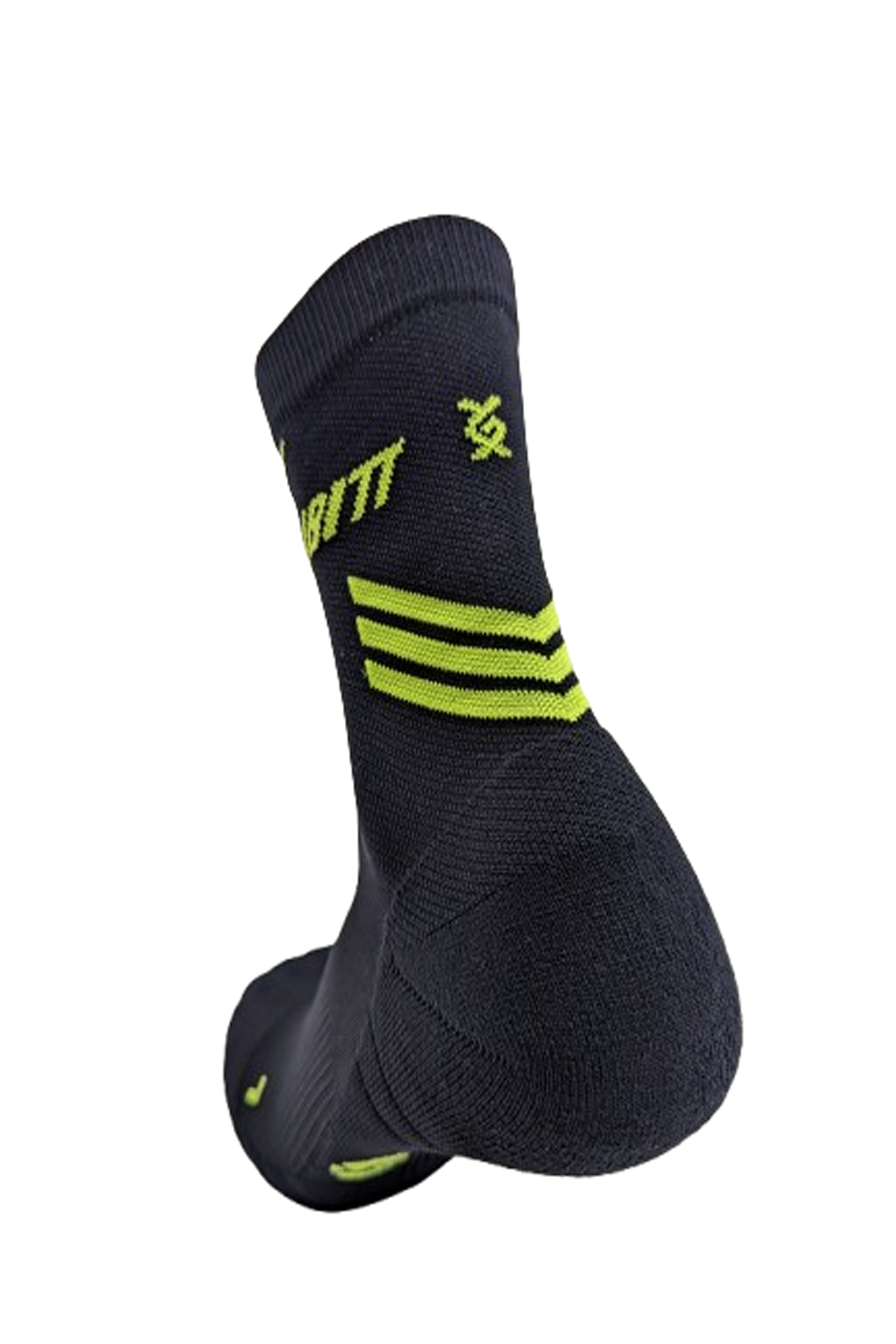Gambitt Distance Short Unisex Compression Socks (Black/Green)