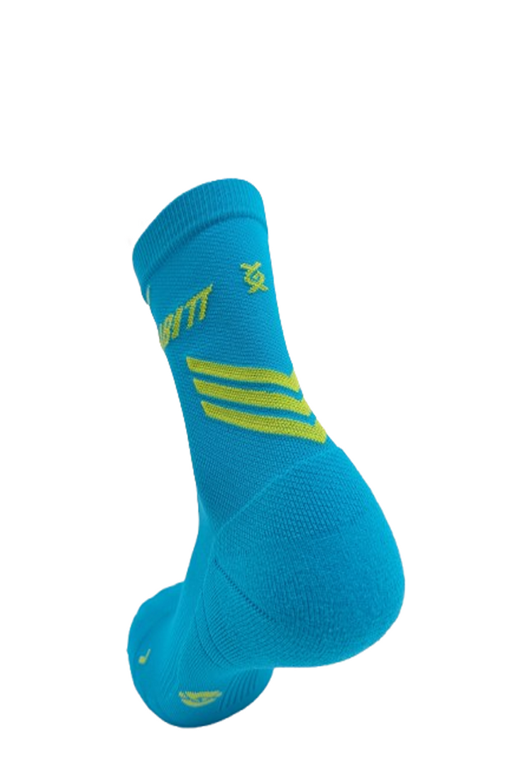 Gambitt Distance Short Unisex Compression Socks (Electric Blue/Green)