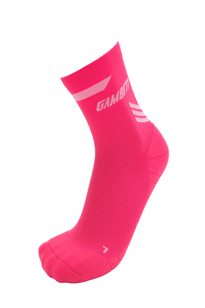 Gambitt Distance Short Unisex Compression Socks (Fluo Pink)