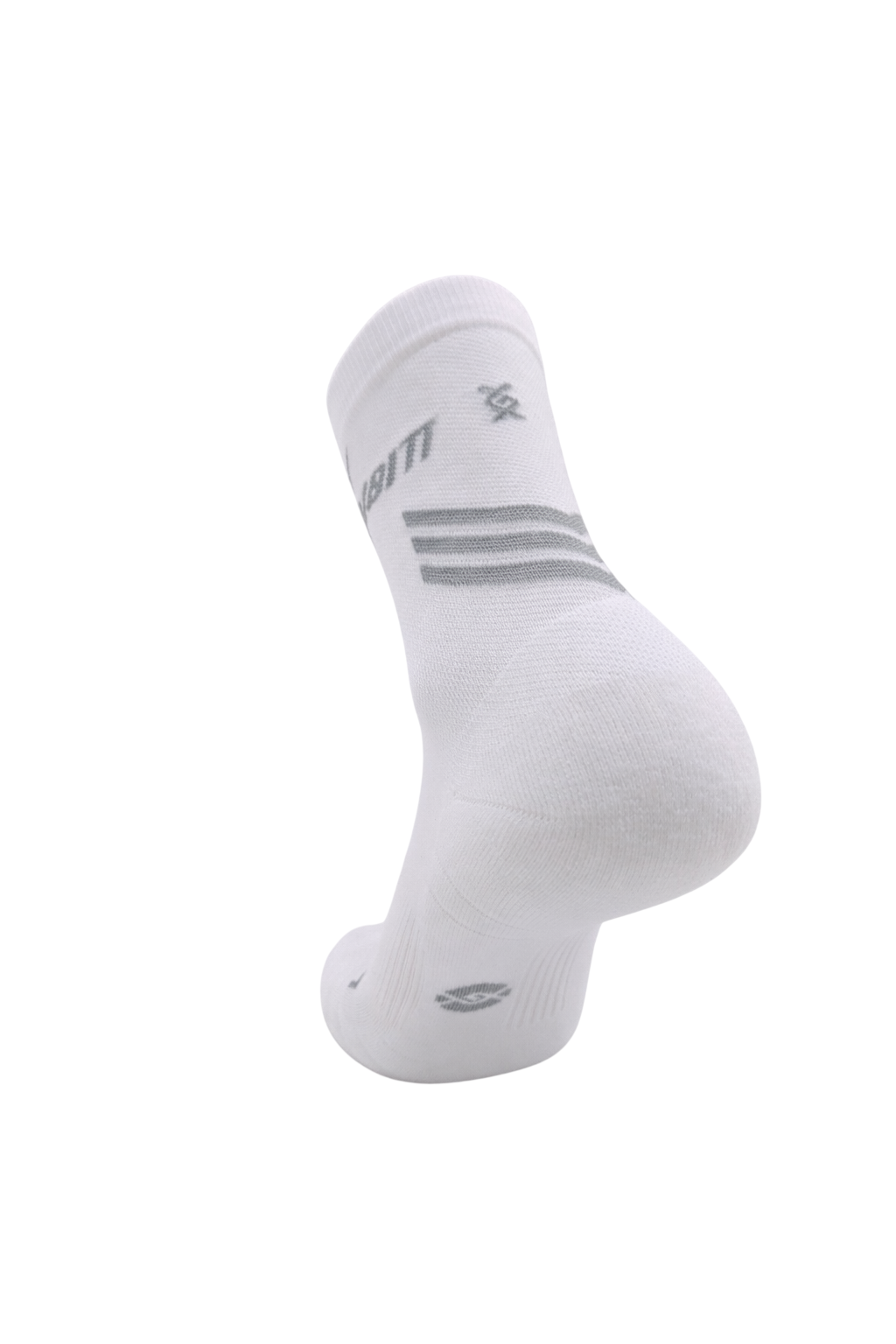 Gambitt Distance Short Unisex Compression Socks (White Grey)