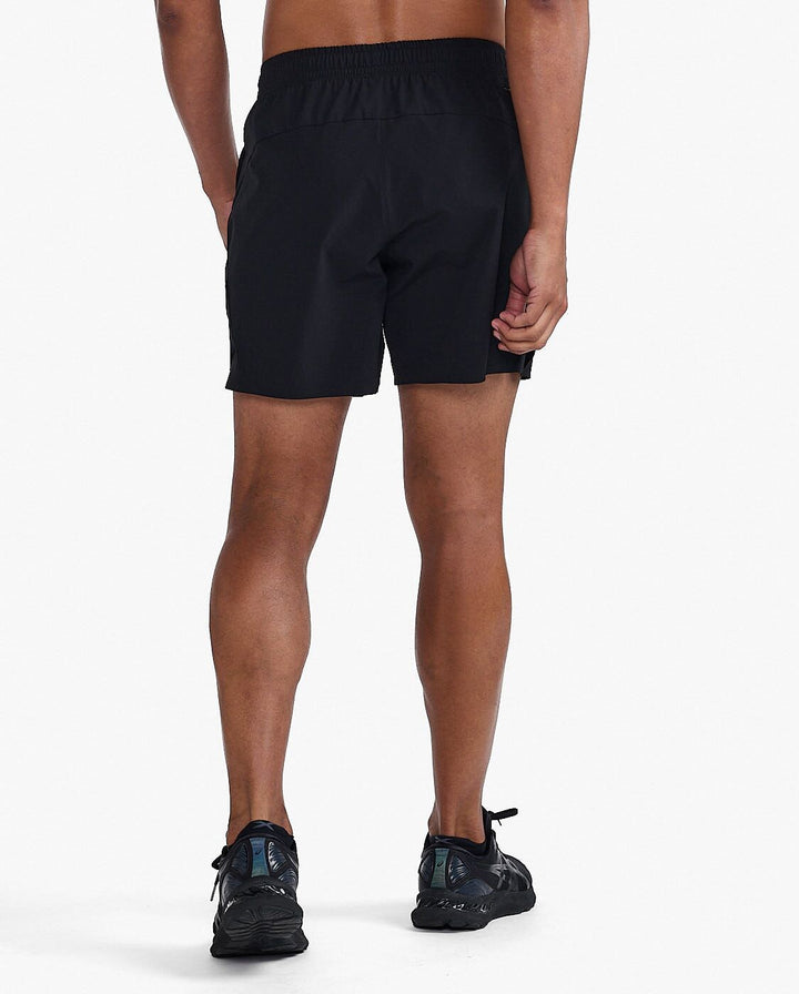 2XU MR6986B Motion 6 Inch Men's Running Shorts (Black/Black)