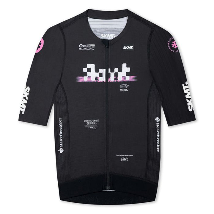 Monton SKMT Flux Block Mens Cycling Jersey, Black - front view