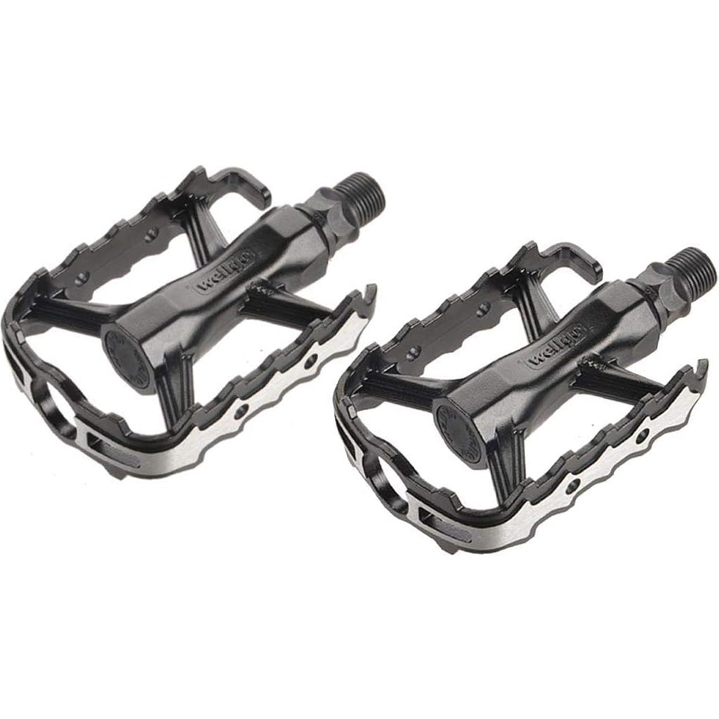 Wellgo M-224G Alloy Platform Pedals (Black/Silver)