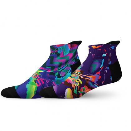 Sox Footwear Colour Spill Tab Unisex Multi Sport Socks - Pack of 2 (Print)