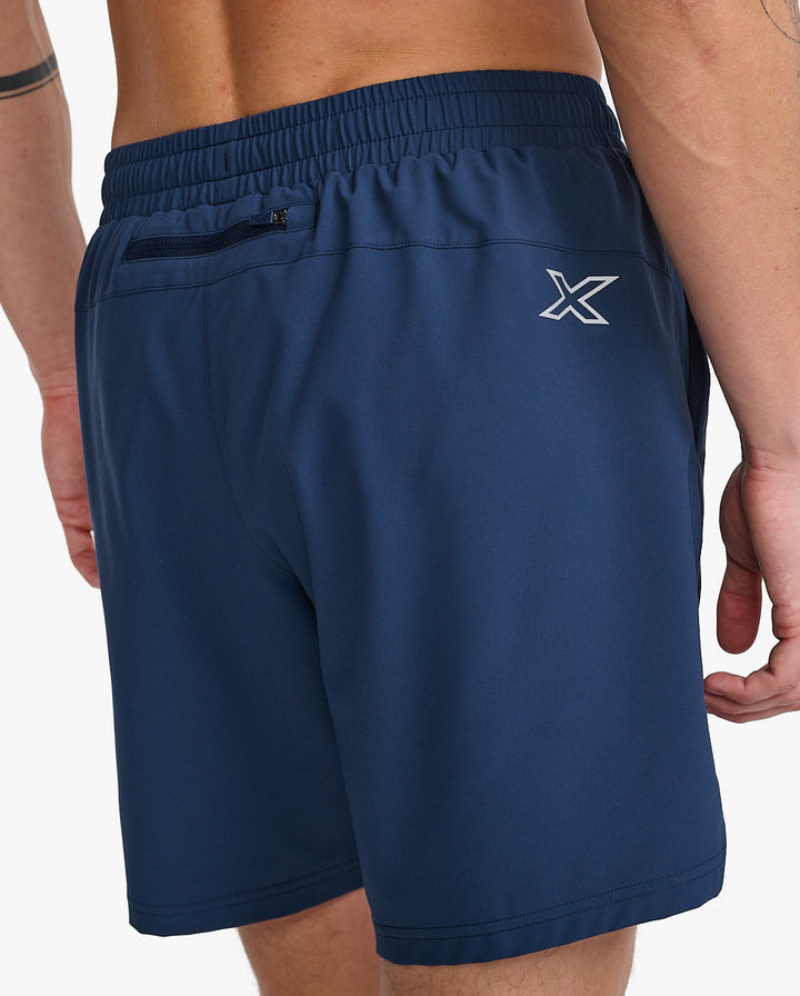 2XU MR6904B Aero 7 Inch Men's Running Shorts (Midnight/Silver Reflective)