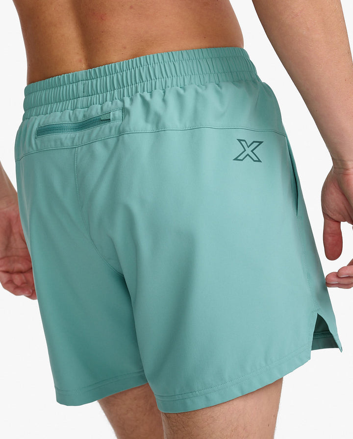 2XU MR6904B Aero 7 Inch Men's Running Shorts (Raft/Pine Reflective)