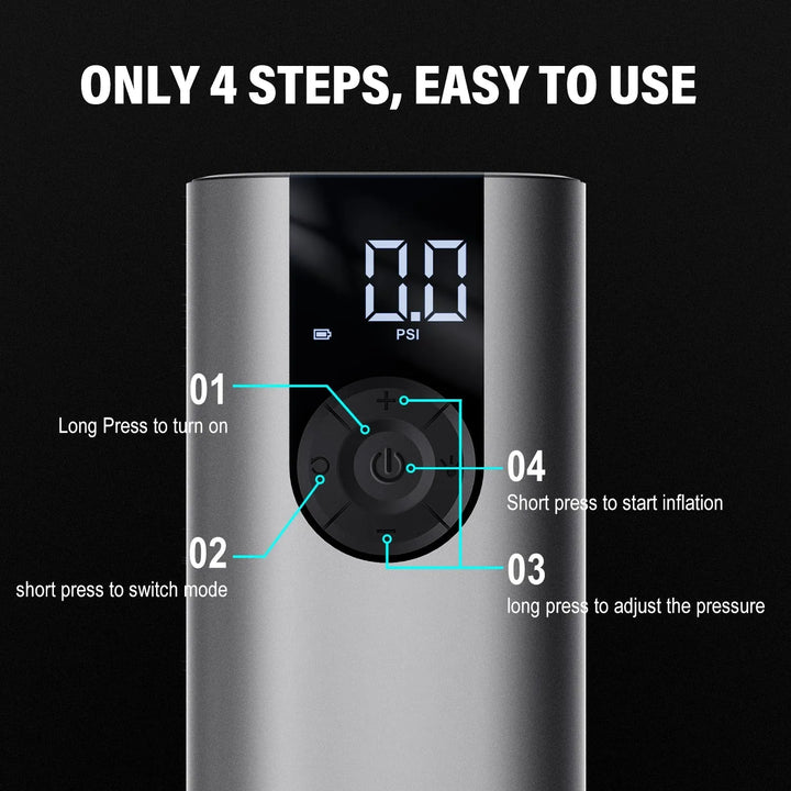 Cycplus A8 Air Electronic Pumps (Silver)