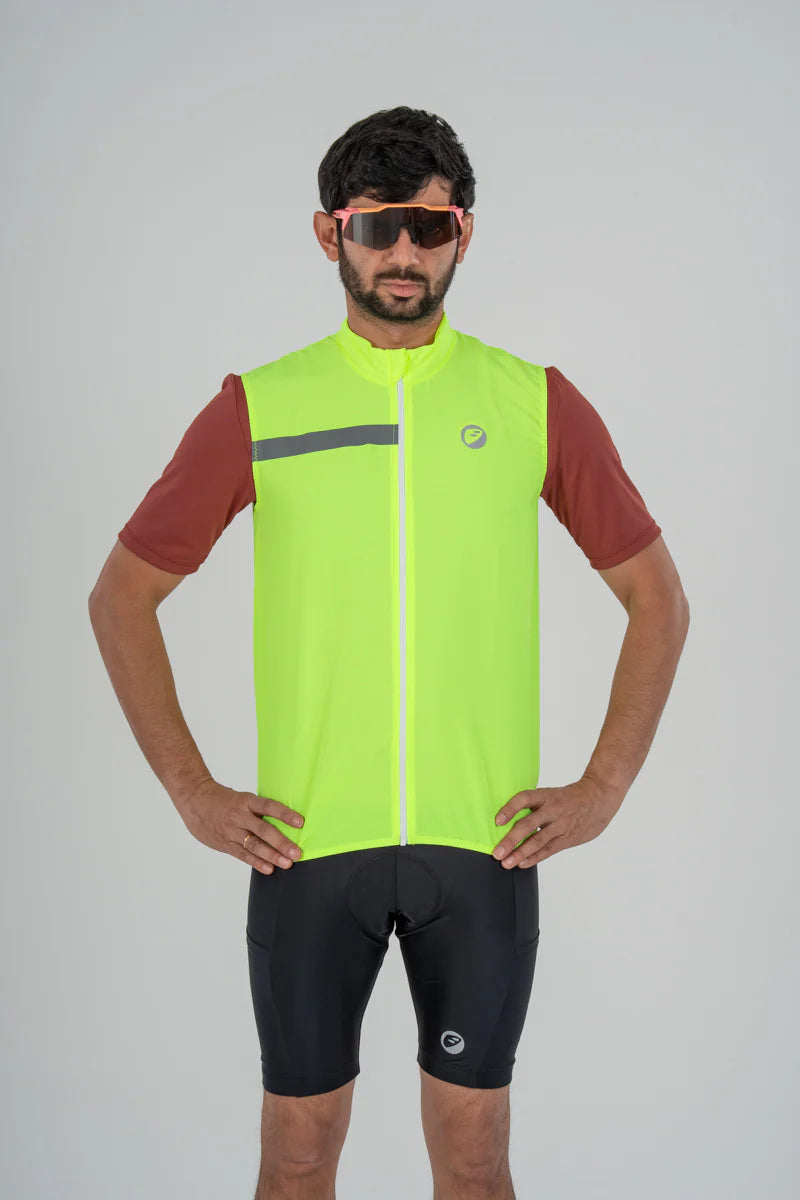 Apace Unisex Sleeveless Cycling Jacket (Neon Noveau)