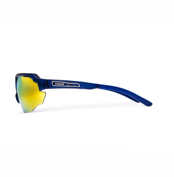 Craycol Jaadoo Wore These First Sport Sunglasses (Blue/Reflective Gold)