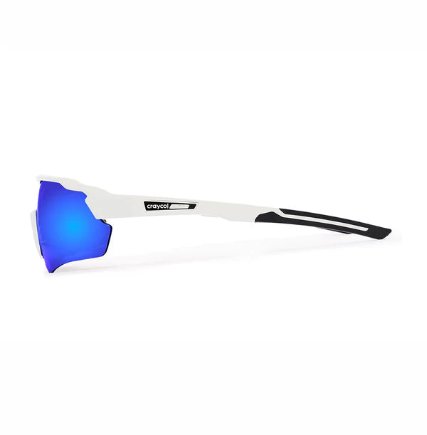 Craycol Call me Panda Sport Sunglasses (White/Black/Reflective Blue)