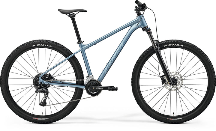 Merida Big.Nine 300 29er trail hardtail mountain bike in Silk Steel Blue/Blue