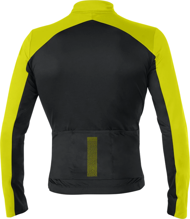 Mavic Cosmic Thermo Men's Cycling Jersey (Black/Suplhur Spring)