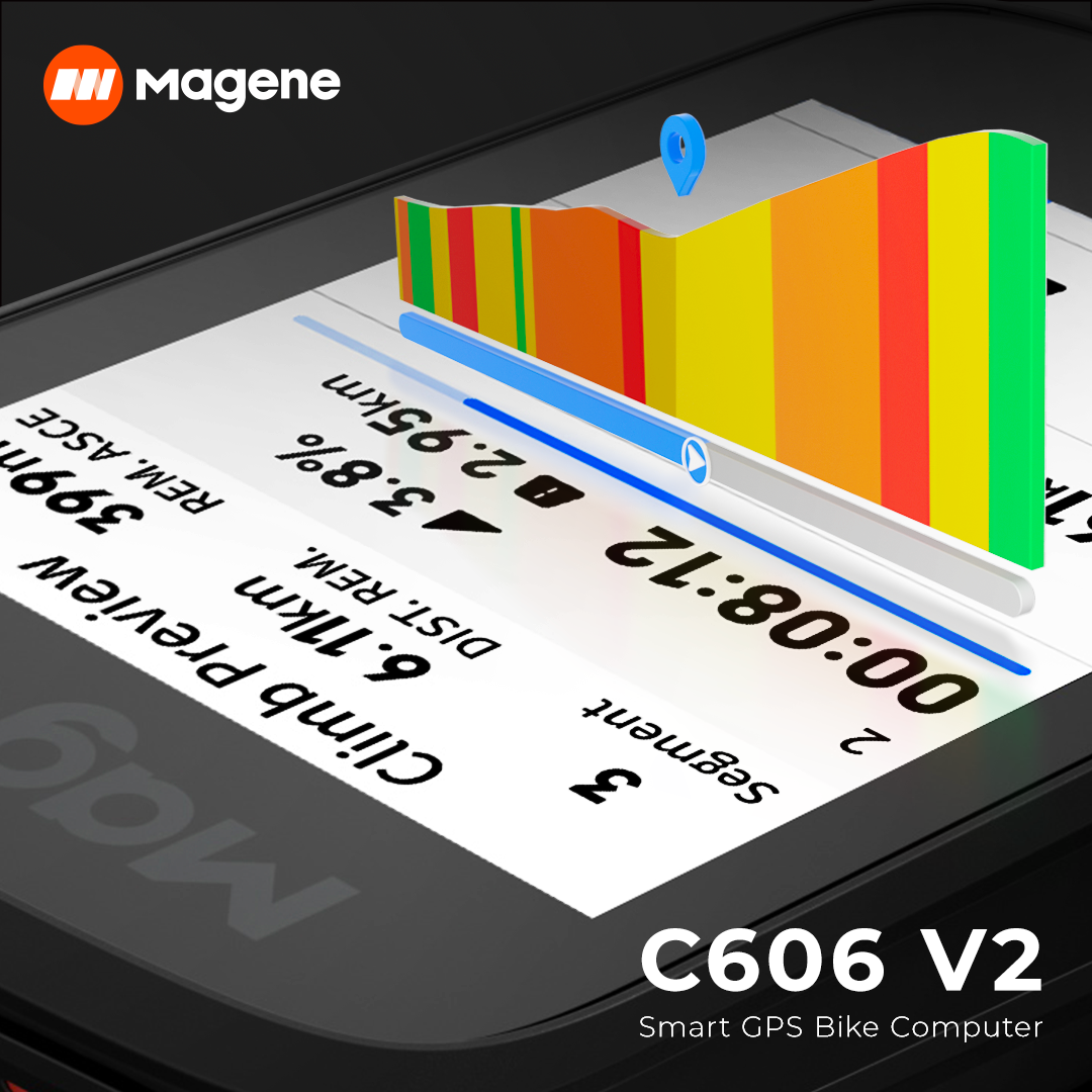 Magene C606 V2 GPS Cyclocomputer (Black)