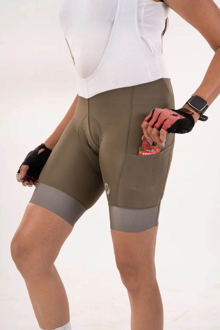 Apace Explore Prima Endurance Women's Cycling Bibshorts (Moss)