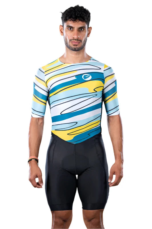 Apace BackZipped Men's Cycling Suit (Lines)