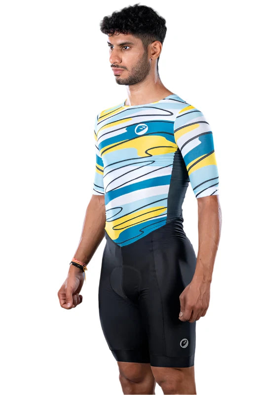 Apace BackZipped Men's Cycling Suit (Lines)