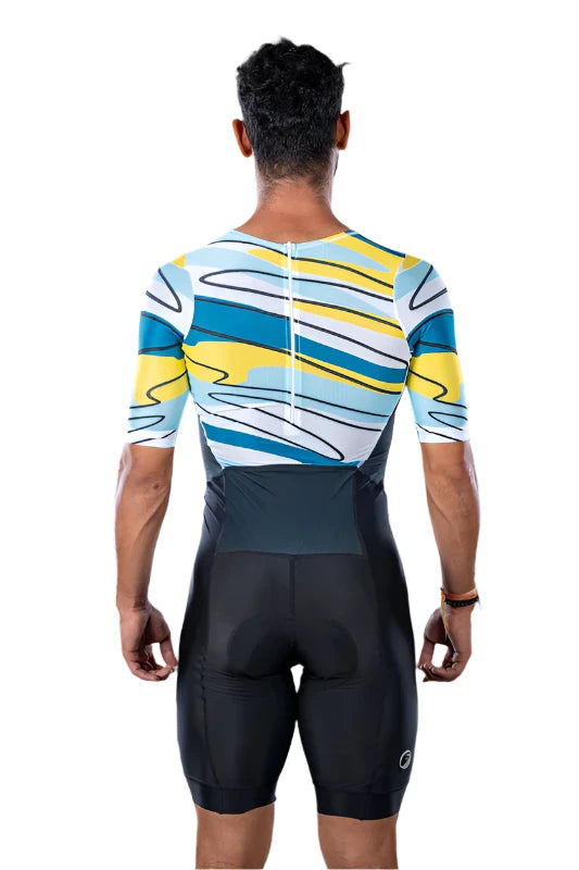 Apace BackZipped Men's Cycling Suit (Lines)