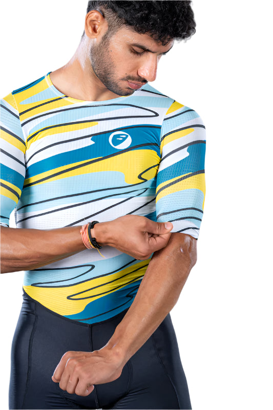 Apace BackZipped Men's Cycling Suit (Lines)