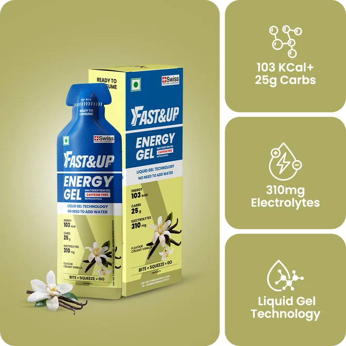 Fast&Up Non-Caffeinated Energy Gel (Creamy Vanilla)