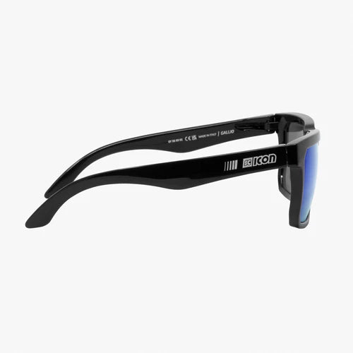 Scicon Gallio Sport Sunglasses (Black Gloss/Multimirror Blue)