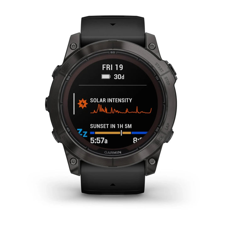 Garmin Fenix 7X Pro Sapphire Solar Smart Watch (Carbon Gray DLC Titanium/Black Band)