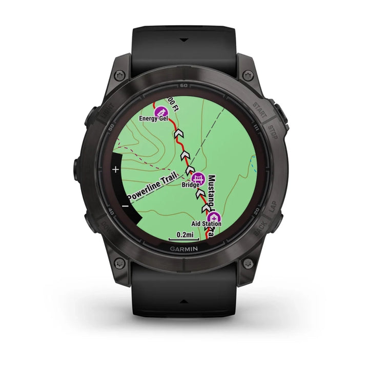 Garmin Fenix 7X Pro Sapphire Solar Smart Watch (Carbon Gray DLC Titanium/Black Band)