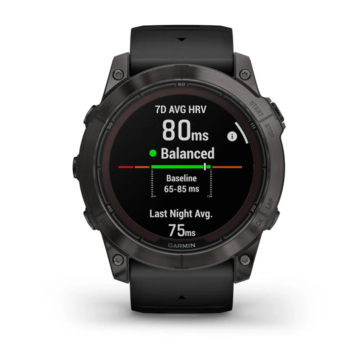 Garmin Fenix 7X Pro Sapphire Solar Smart Watch (Carbon Gray DLC Titanium/Black Band)
