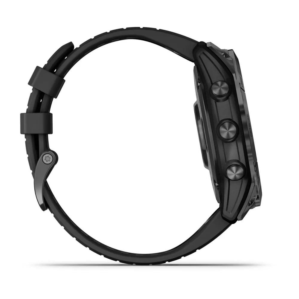 Garmin Fenix 7X Pro Sapphire Solar Smart Watch (Carbon Gray DLC Titanium/Black Band)
