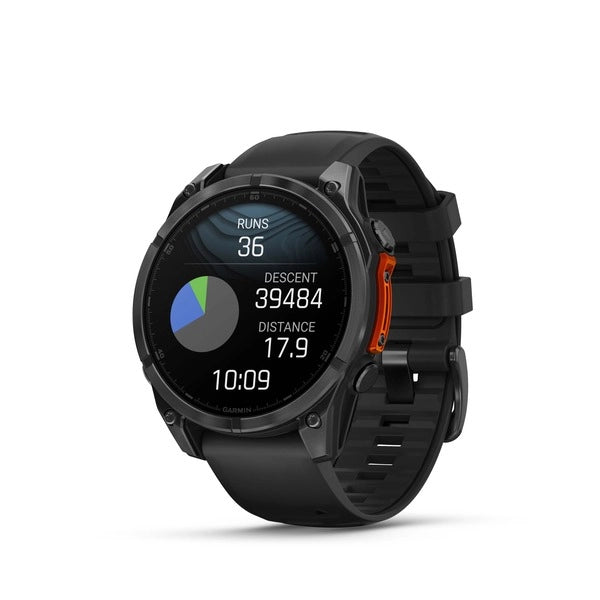 Garmin Fenix 8 Smart Watch (Slate Grey w/ Black Silicone Band)