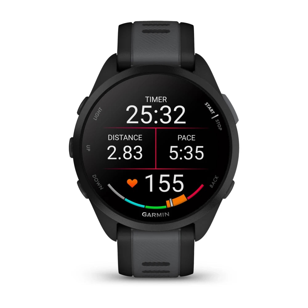 Garmin Forerunner 165 Music Smart Watch (Black/Slate Grey)