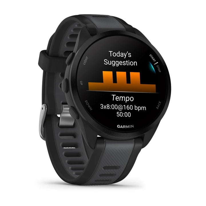 Garmin Forerunner 165 Music Smart Watch (Black/Slate Grey)