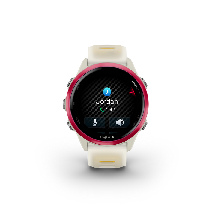 Garmin Forerunner 570 Smart Watch (Raspberry Aluminium/Translucent Bone/Mango Band)