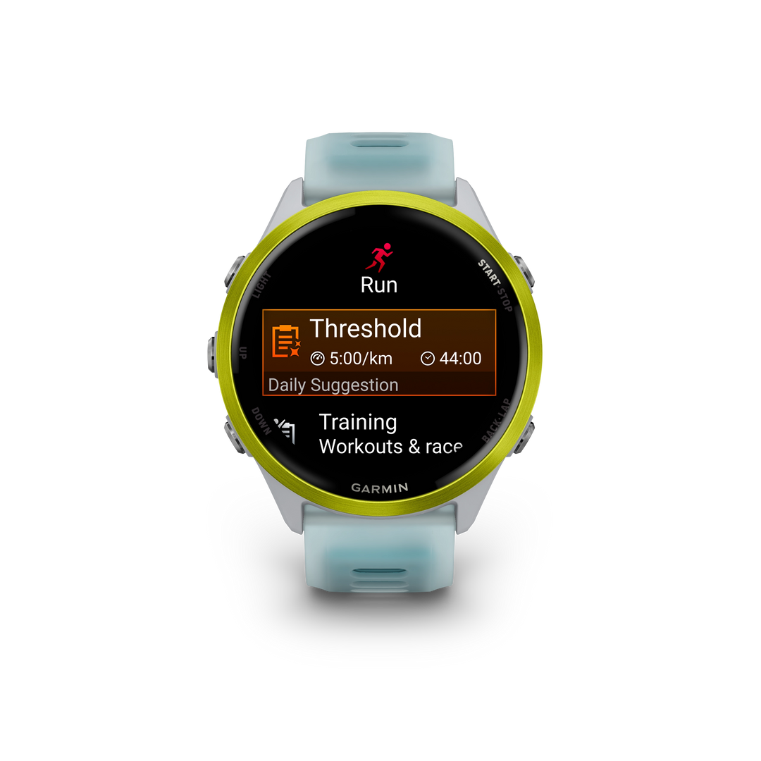 Garmin Forerunner 570 Smart Watch (Amp Yellow Aluminum/Translucent Whitestone/Turquoise Band)