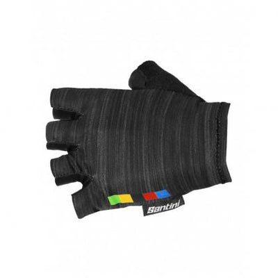 Santini UCI Official Unisex Cycling Gloves (Black)