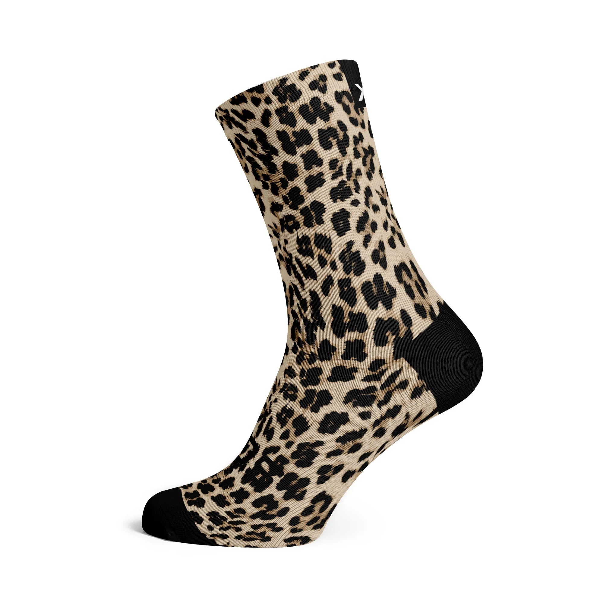 Sox Footwear Golden Leopard Casual Crew Unisex Multi Sport Socks (Print)