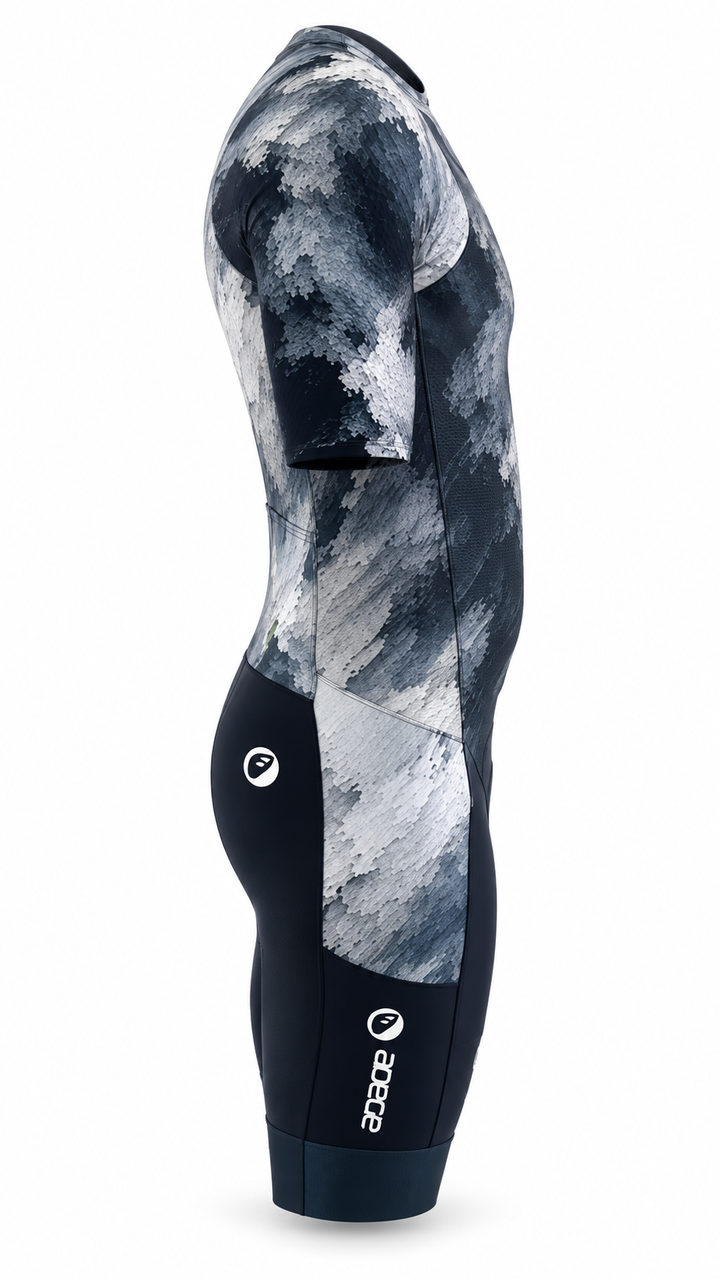 Apace Butterfly Volt Unibody Trisuit (Men's) (Smoke) - side profile