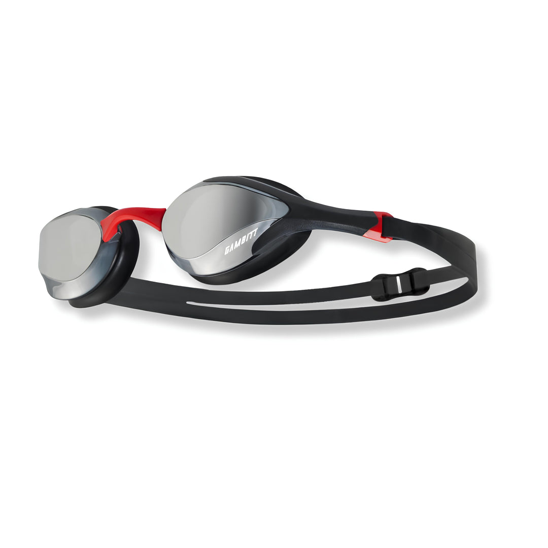 Gambitt Jet UV Swimming Googles (Black/Red)